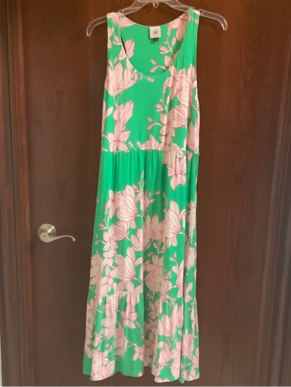 CAbi 6217 Vacation Floral Dress with Pink Accents